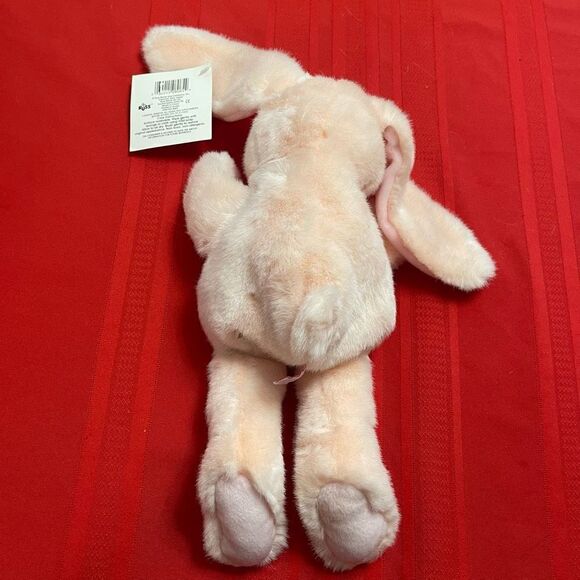 Vintage Russ Cuddle Company Rattle Mennington Pink Bunny Plush Puppet LARGE 16" - Picture 7 of 12
